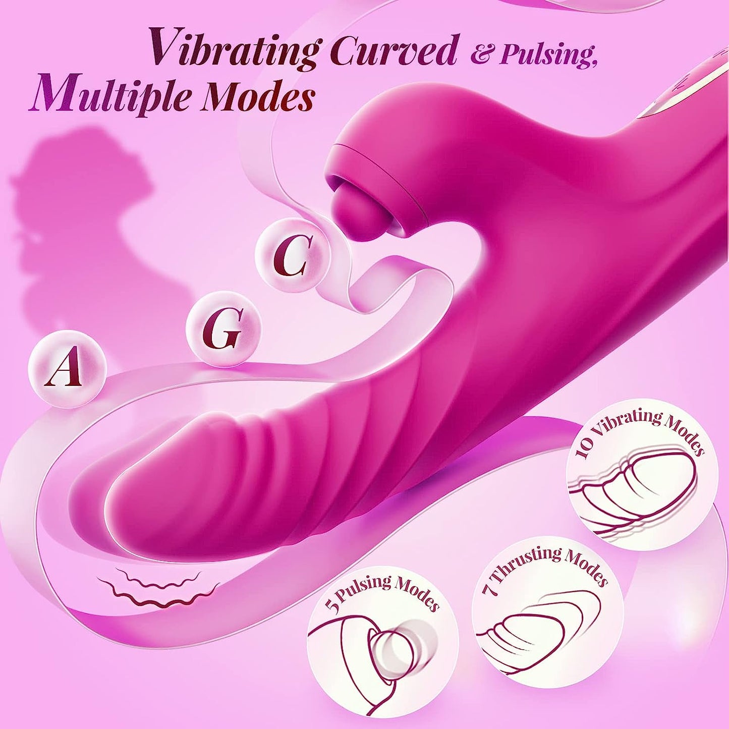 Thrusting Dildo Rabbit Vibrator G-spot Vibrator for Women