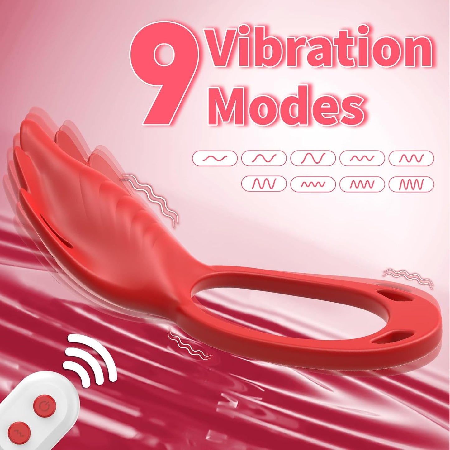 Wearable Panty Vibrator Vibrating Penis Ring Clitoral Stimulator with 9 Vibration Modes