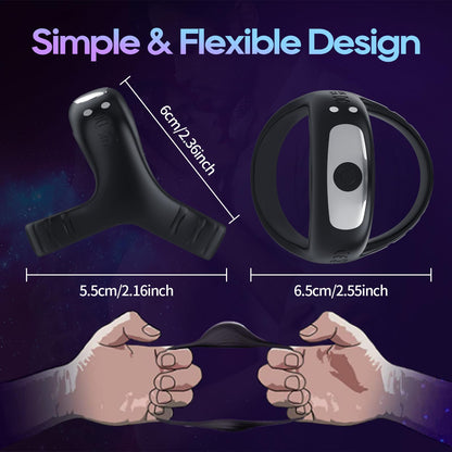 Lurevibe - Vibrating Cock Ring with APP, Triangular Penis Ring with 10 Vibration Modes