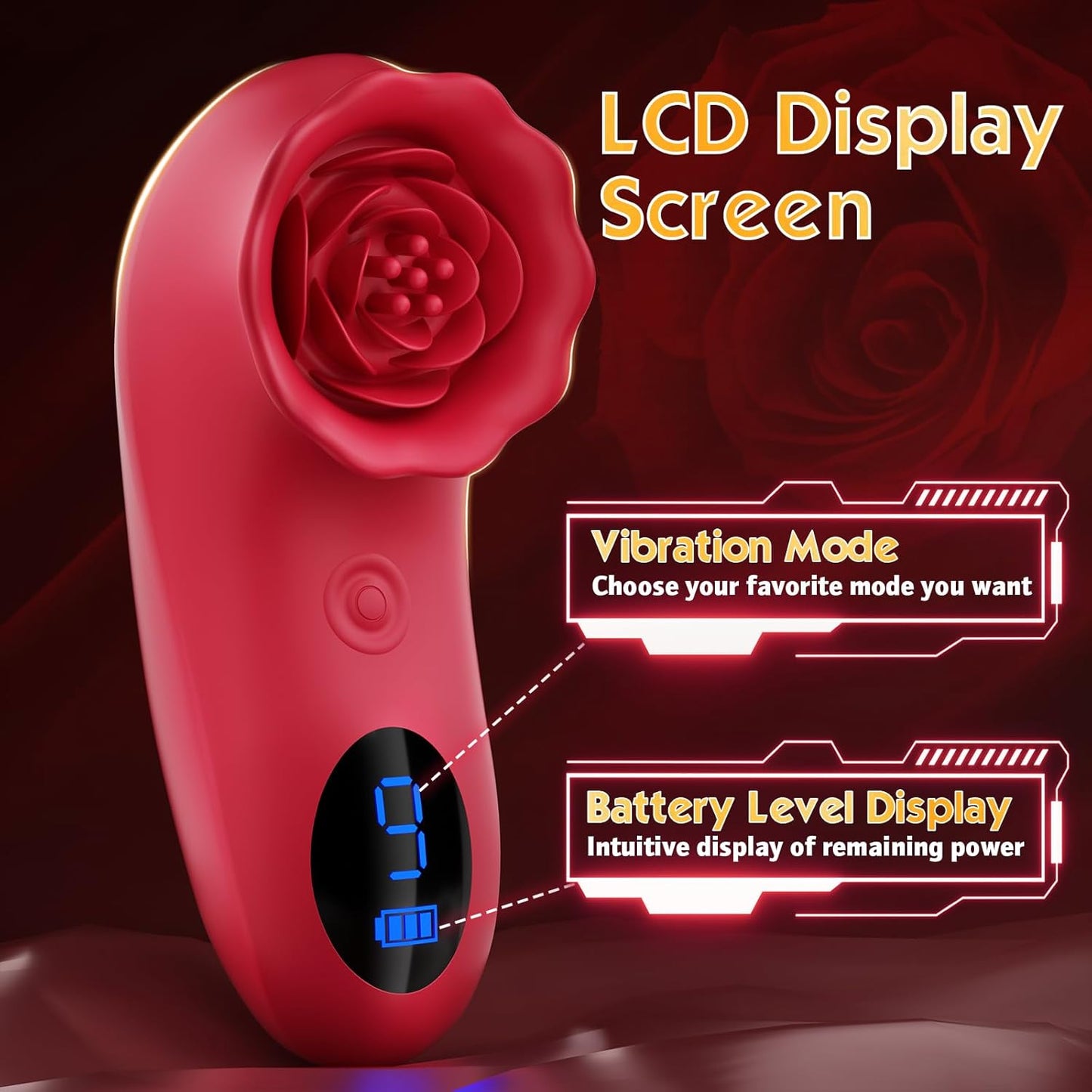 Rose Sex Toy Mini Vibrator for Womens Tapping Vibrating sex toy