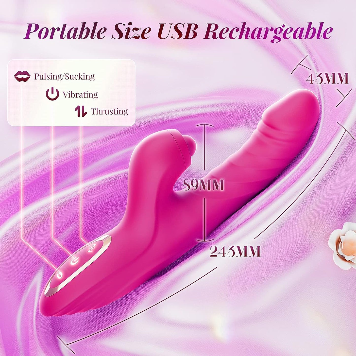 Thrusting Dildo Rabbit Vibrator G-spot Vibrator for Women