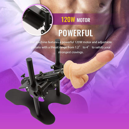 Automatic Sex Machine Gun Realistic Dildo 120W Powerful 360° Adjustable with 1 Remote Control