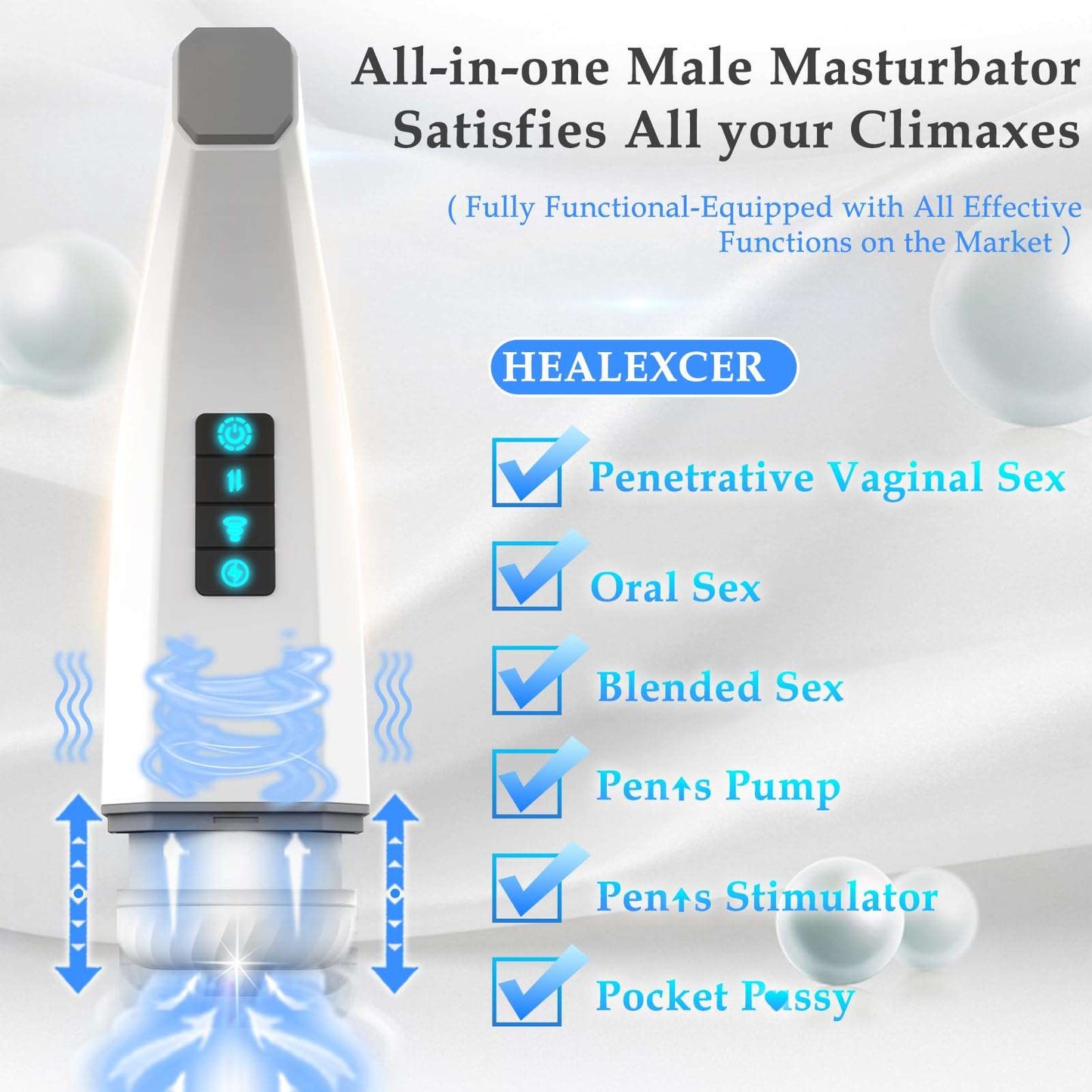 007-Ⅲ Penis 4D  Clip Suction Smart Real Voice Tongue Lick Male Masturbator Cup