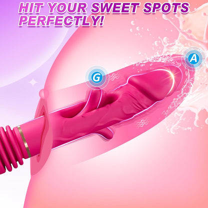 Telescopic Thrust Dildo Machine With 5 Thrusts And 8 Vibration Modes