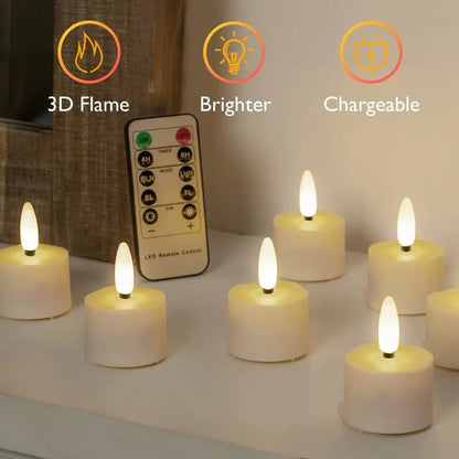 🔥 The Last Tea Lights You’ll Ever Need (6 Pack)— Rechargeable, Realistic & Remote-Controlled!