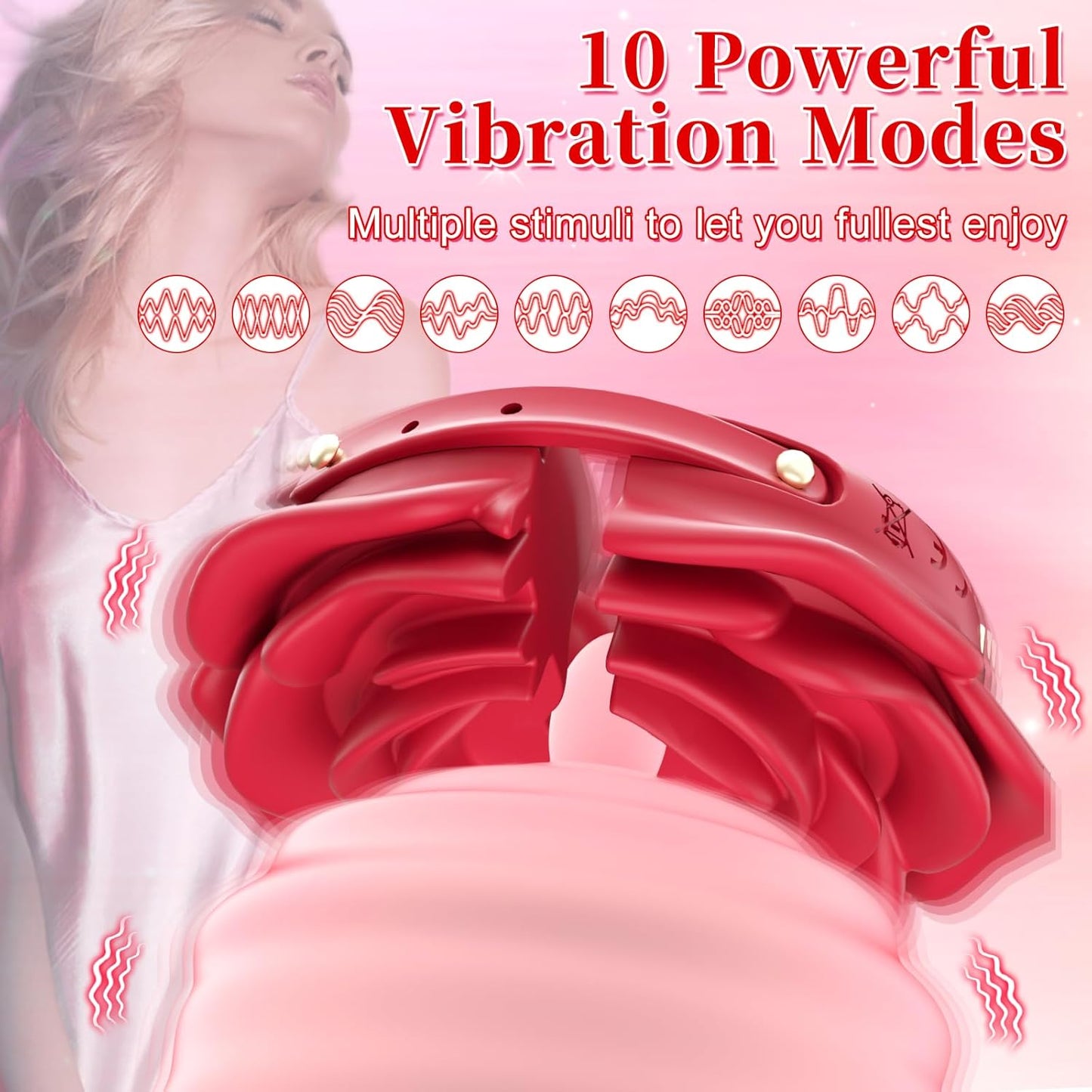 Rose Nipple Clamps Vibrator Sex Toys Remote Control Sex Toy