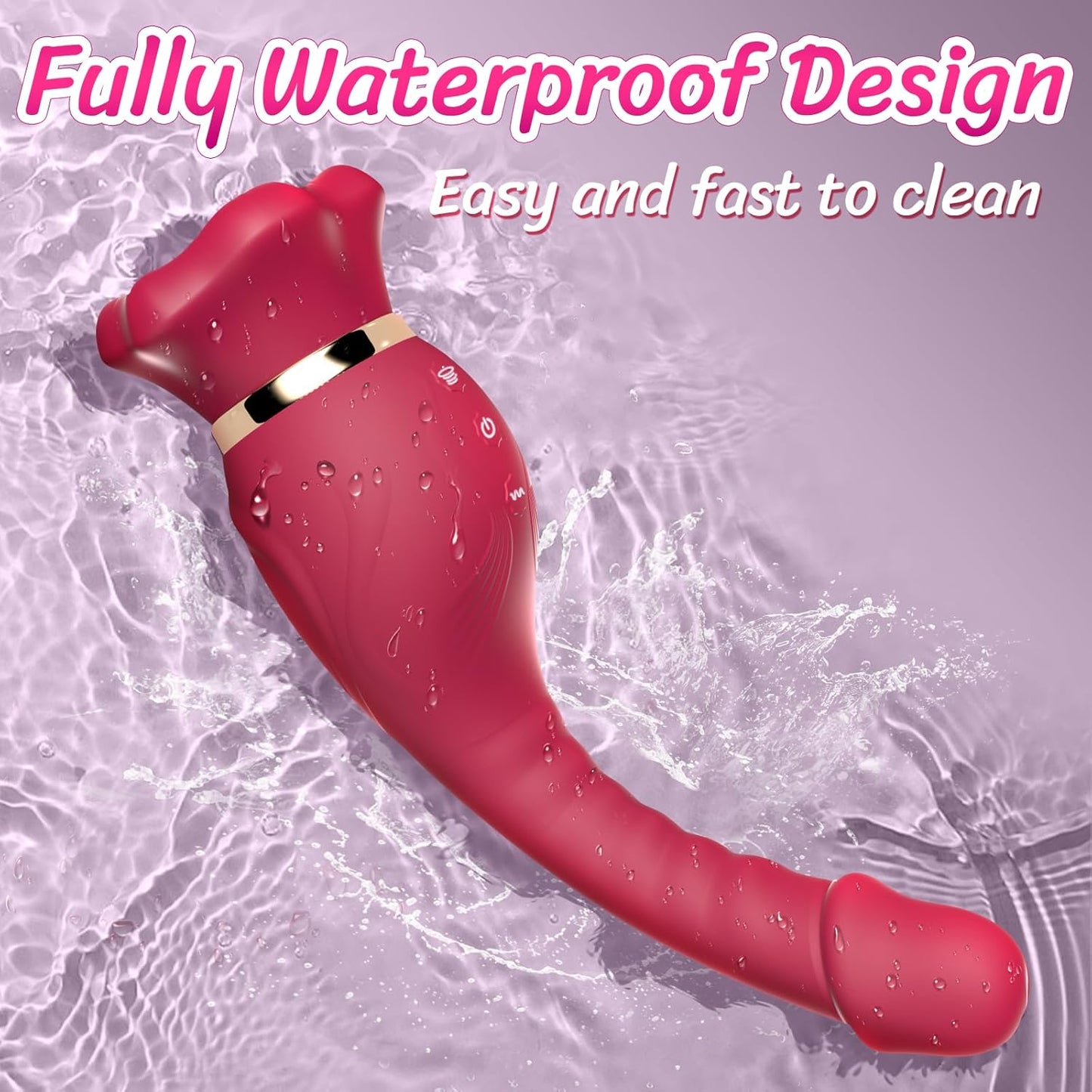 Big Mouth rotating tongue suction Vibrator G Spot Dildo Sex Toys for Women