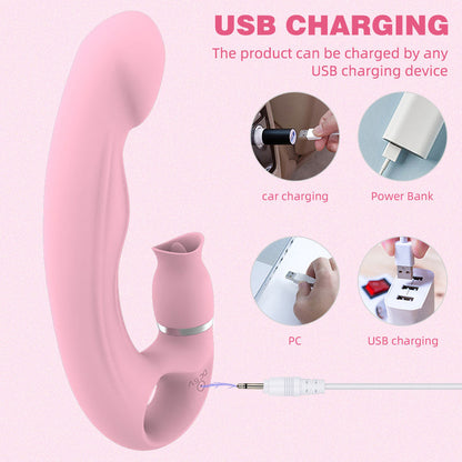 Lurevibe - Tongue Licking G Spot Stimulating Dildo Vibrator