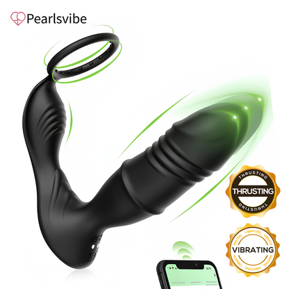 Lurevibe - Mason APP/Controller & 9-Telescopic /Vibration & Cock Rings Prostate Massager