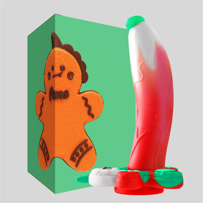 AIMITEX Gingerbread Man Dildo Suction Cup Manual Masturbator