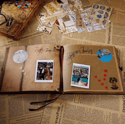 ❤️📚 Our Adventure Book Scrapbook 📸💕 - Retro Style Letter Cover, Perfect for Travel & Memories 💭