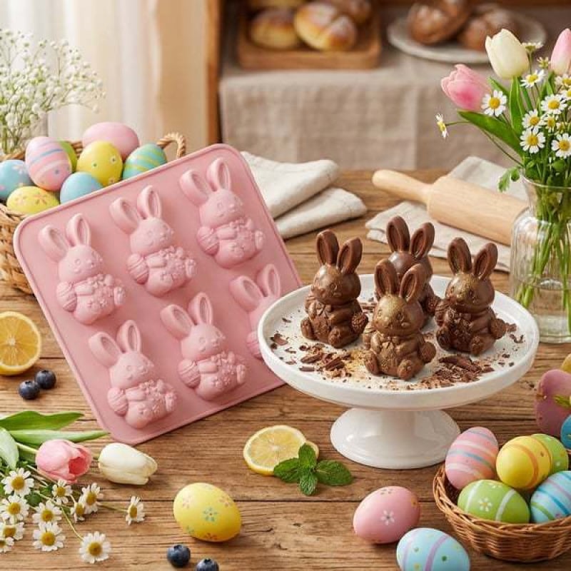 🐇🐰 Mini Highland Cow/Rabbit Ice Cube Mold – Cute 3D Ice for Drinks, Parties & Gifts
