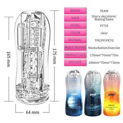 Lurevibe - Ransparent Sucking Vibrating Airplane Cup Automatic Male Trainer