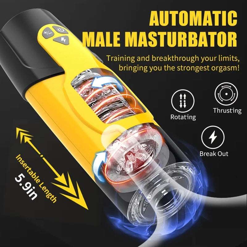 Lurevibe - Airplane Cup Masturbator 7 Thrusting Modes 7 Rotation