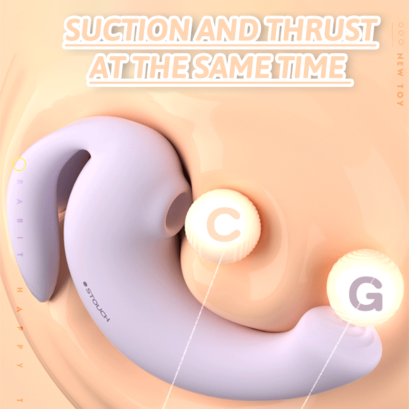 Stouch Sucking G-spot Vibrator With Rabbit Ears