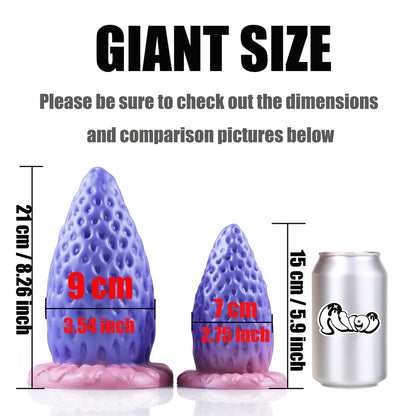 AIMITEX Super Large Strawberry Silicone Butt Plug Anal Sex Toy