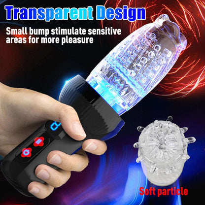 Lurevibe - Gawk Gawk 6000 4.0 Version Torch 9 *9 Thrusting Rotating Penis Stroker Male Rose Toy