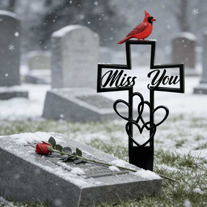💖Metal Cemetery Memorial Plaque for Remembrance✝️