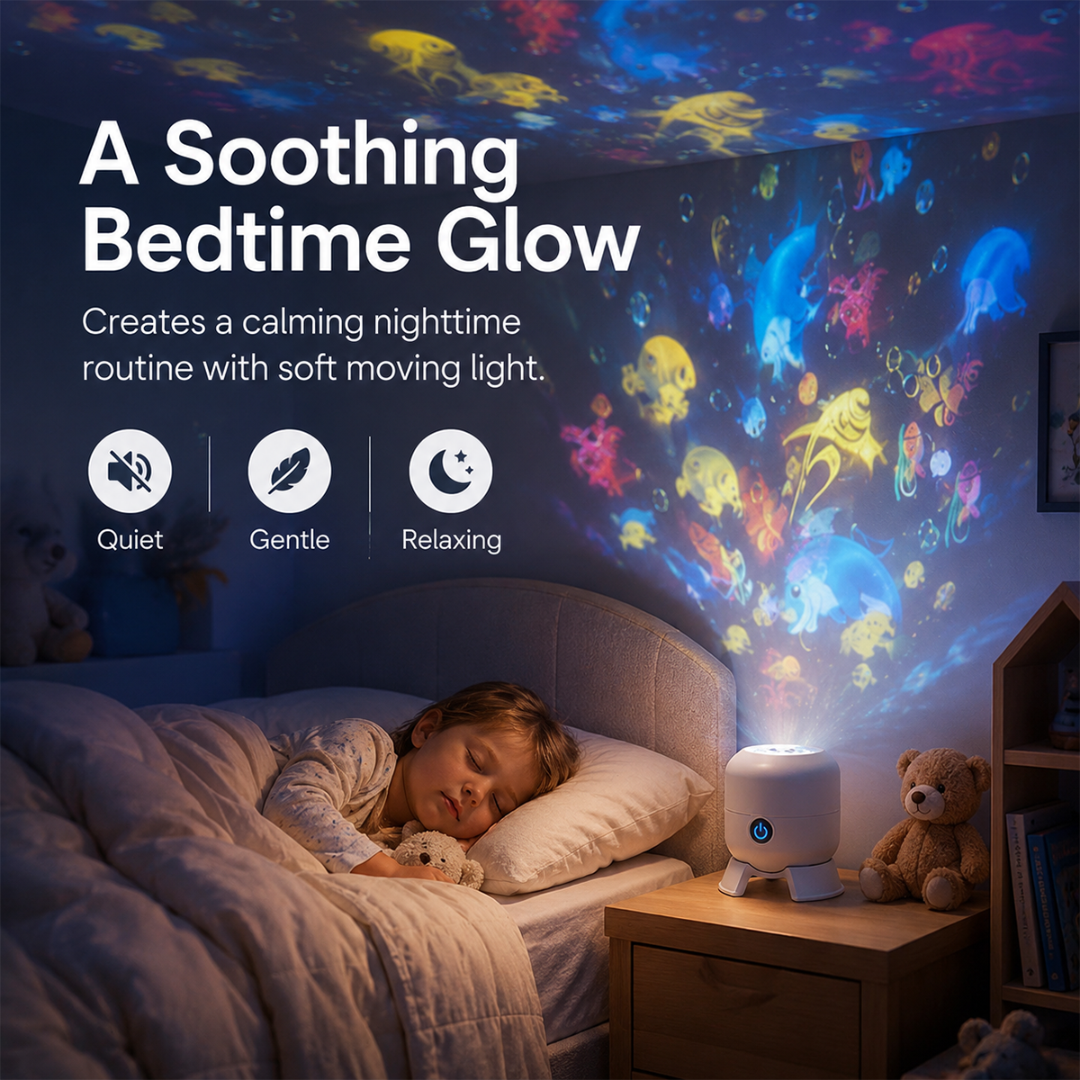 Dynamic Rotating LED Projector Light