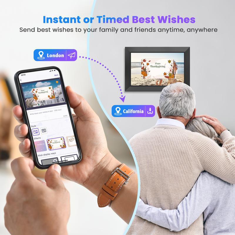 10.1" WiFi Digital Photo Frame – HD Touch Screen, 32GB Storage