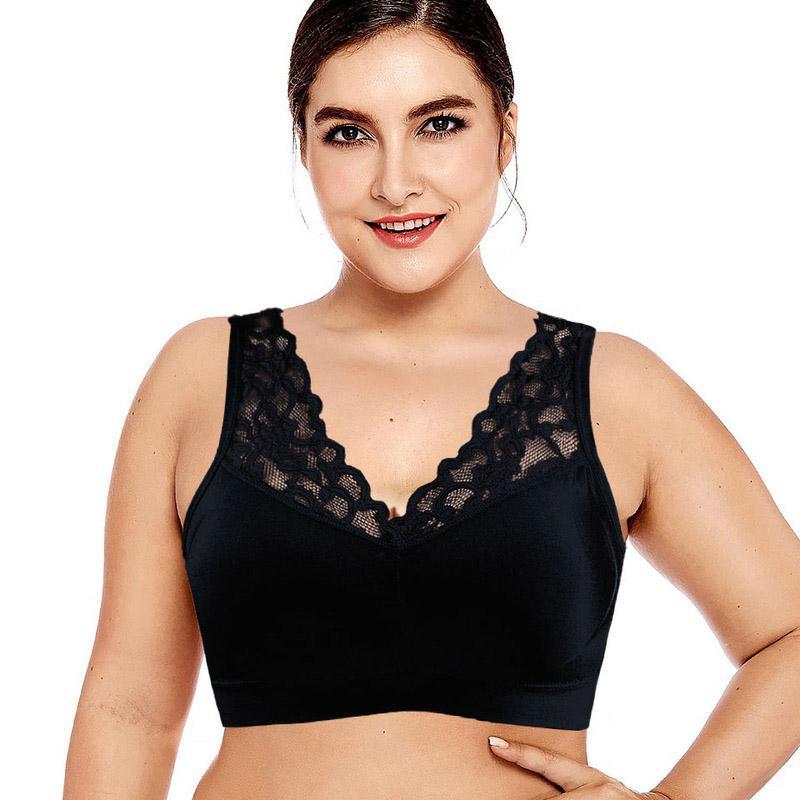 Libiyi-Breathable Sports Push Up Lace Bra