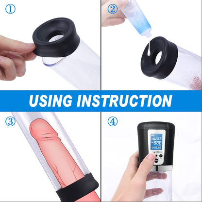 Lurevibe - Electric Penis Vacuum Pump with 4 Suction Intensities Rechargeable