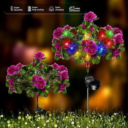 4-Pack Outdoor waterproof azalea solar lights