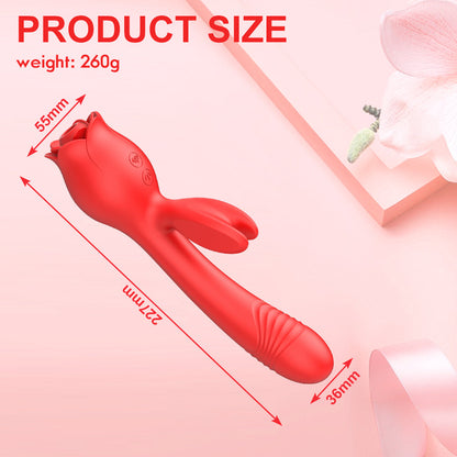 Lurevibe - Rose Vibrator G Spot Clitoral Stimulator