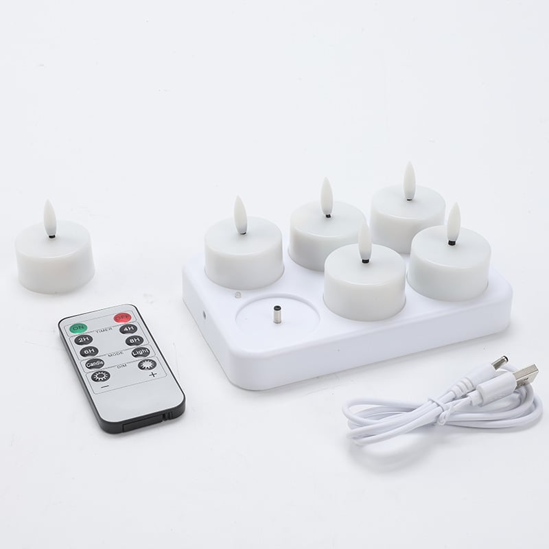 🔥 The Last Tea Lights You’ll Ever Need (6 Pack)— Rechargeable, Realistic & Remote-Controlled!