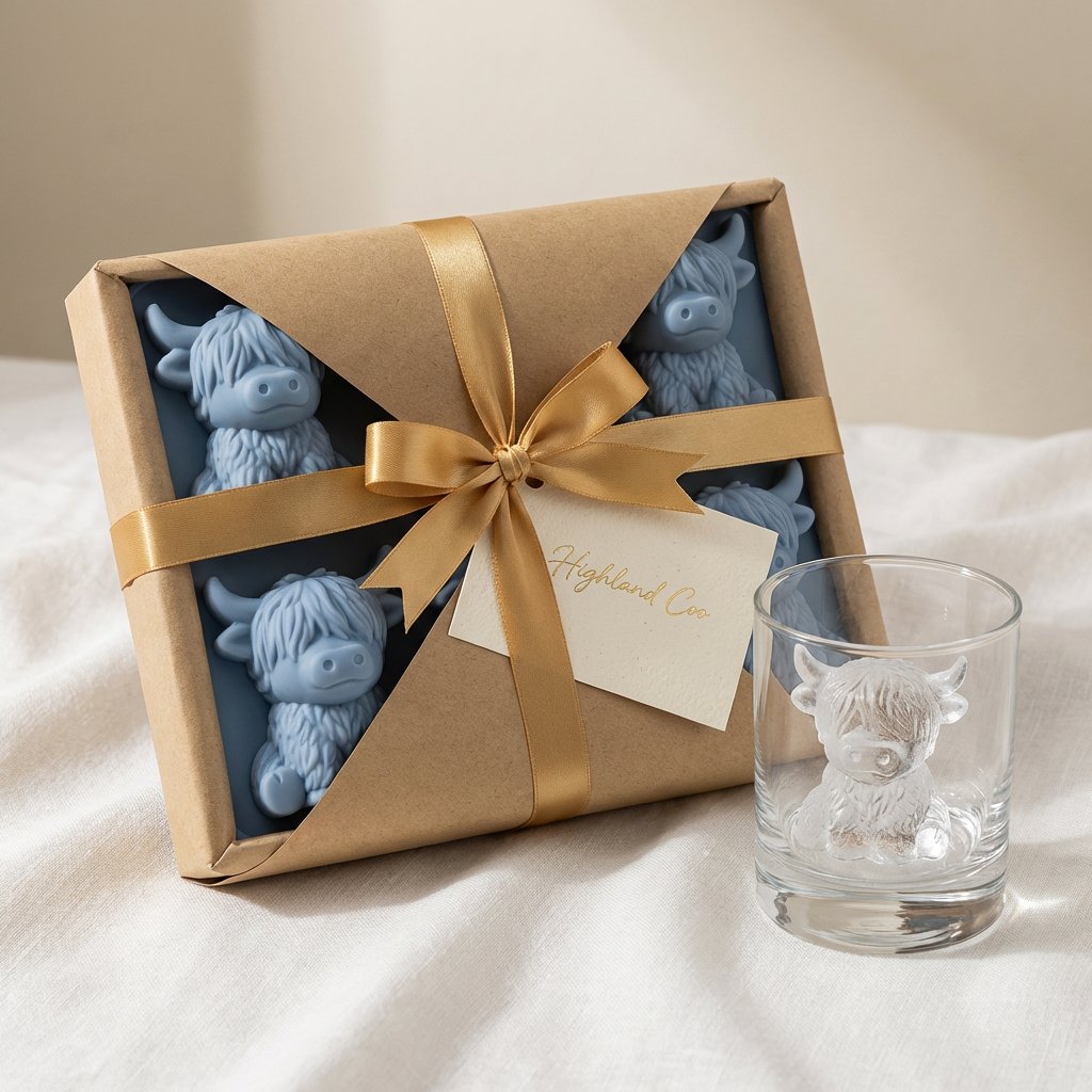 🐇🐰 Mini Highland Cow/Rabbit Ice Cube Mold – Cute 3D Ice for Drinks, Parties & Gifts