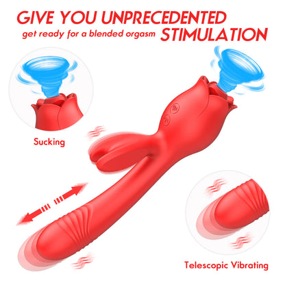 Lurevibe - Rose Vibrator G Spot Clitoral Stimulator