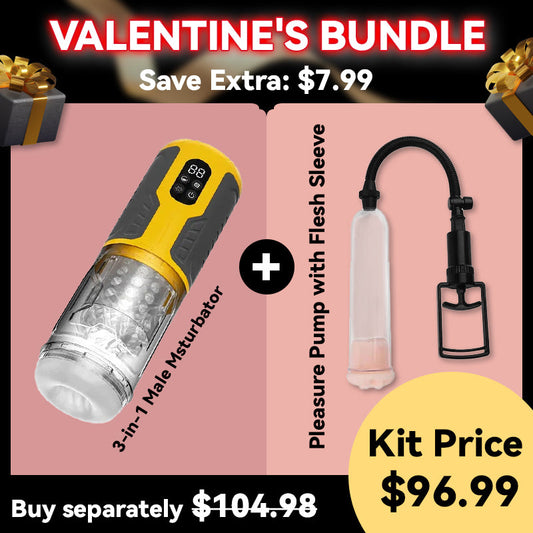 [Gift for Him] Save $7.99 - 3 - in - 1 Male Msturbator & Pleasure Pump