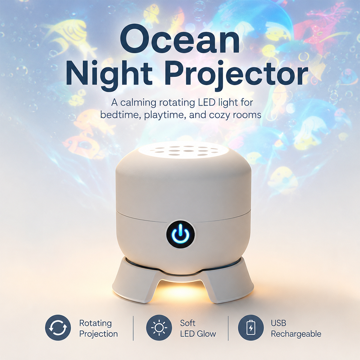 Dynamic Rotating LED Projector Light