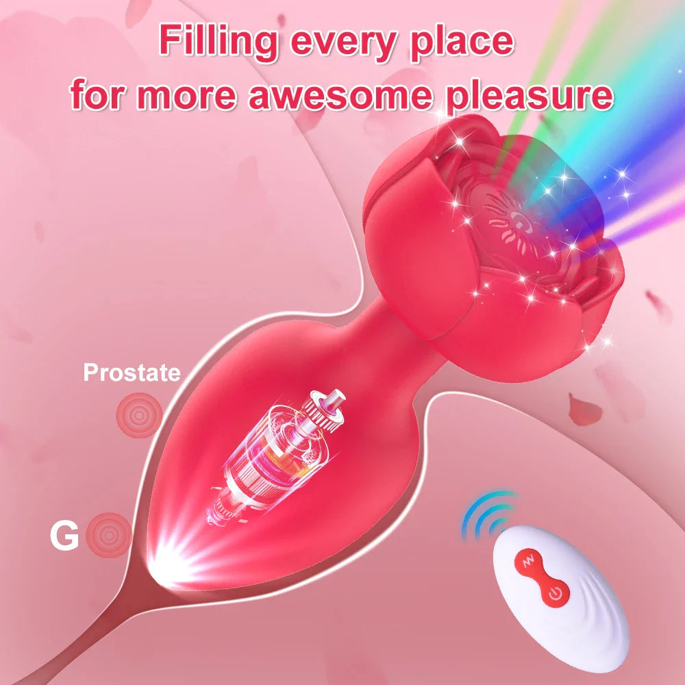 Remote Control Anal Plug Vibrating Male Masturbation Device