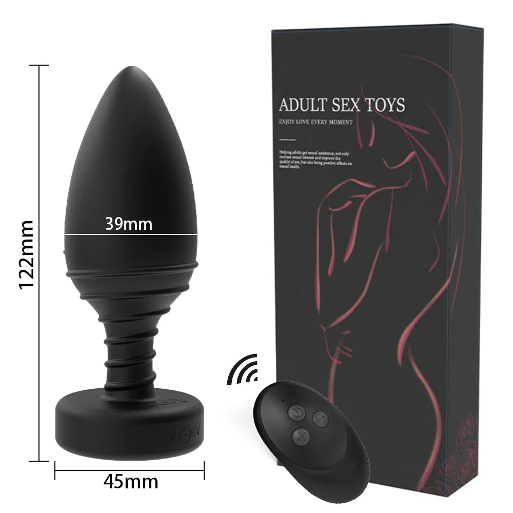 Luminous Anal Vibrator Wireless Remote Control Butt Plug