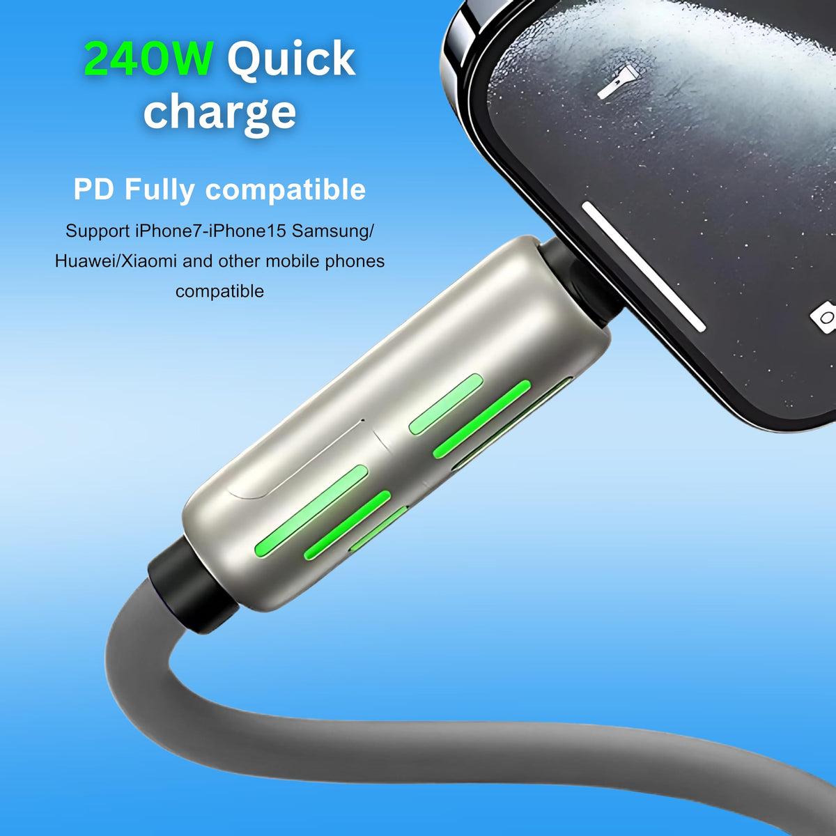 🔥4-in-1 USB Charging Cable fast charging MAX 240W