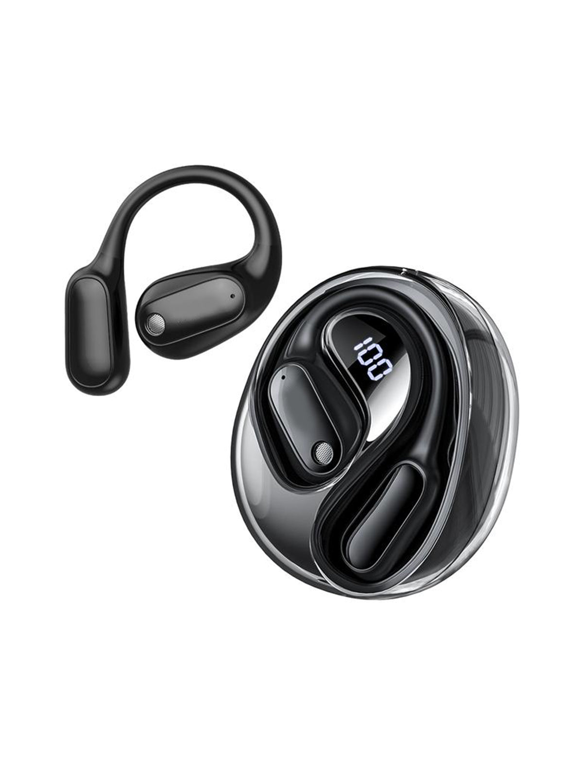 Wireless Bluetooth Earphones – Long Battery, Call & Music, LED Display, AI Translation