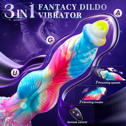 Phoenix 7 Thrusting Vibrating Big Sucker Monster Dildo 10.23 Inch