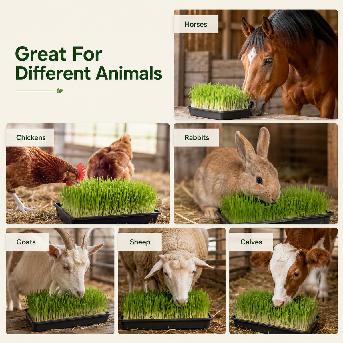 Hydroponic Barley Fodder Seeds for Fresh Green Feed