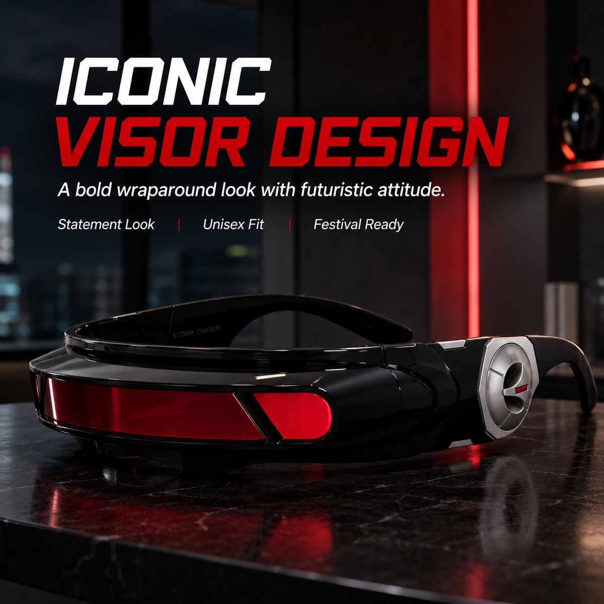 X-Energy Sunglasses Future Hero Visor Cyberpunk Eyewear Props