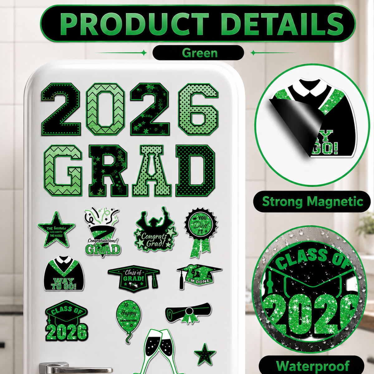 20 Pcs Graduation Magnets 2026 Cruise Door Car Magnets