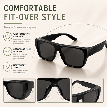 Polarized Oversized Sunglasses – Fits Over Glasses