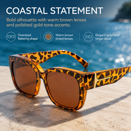 Polarized Oversized Sunglasses – Fits Over Glasses