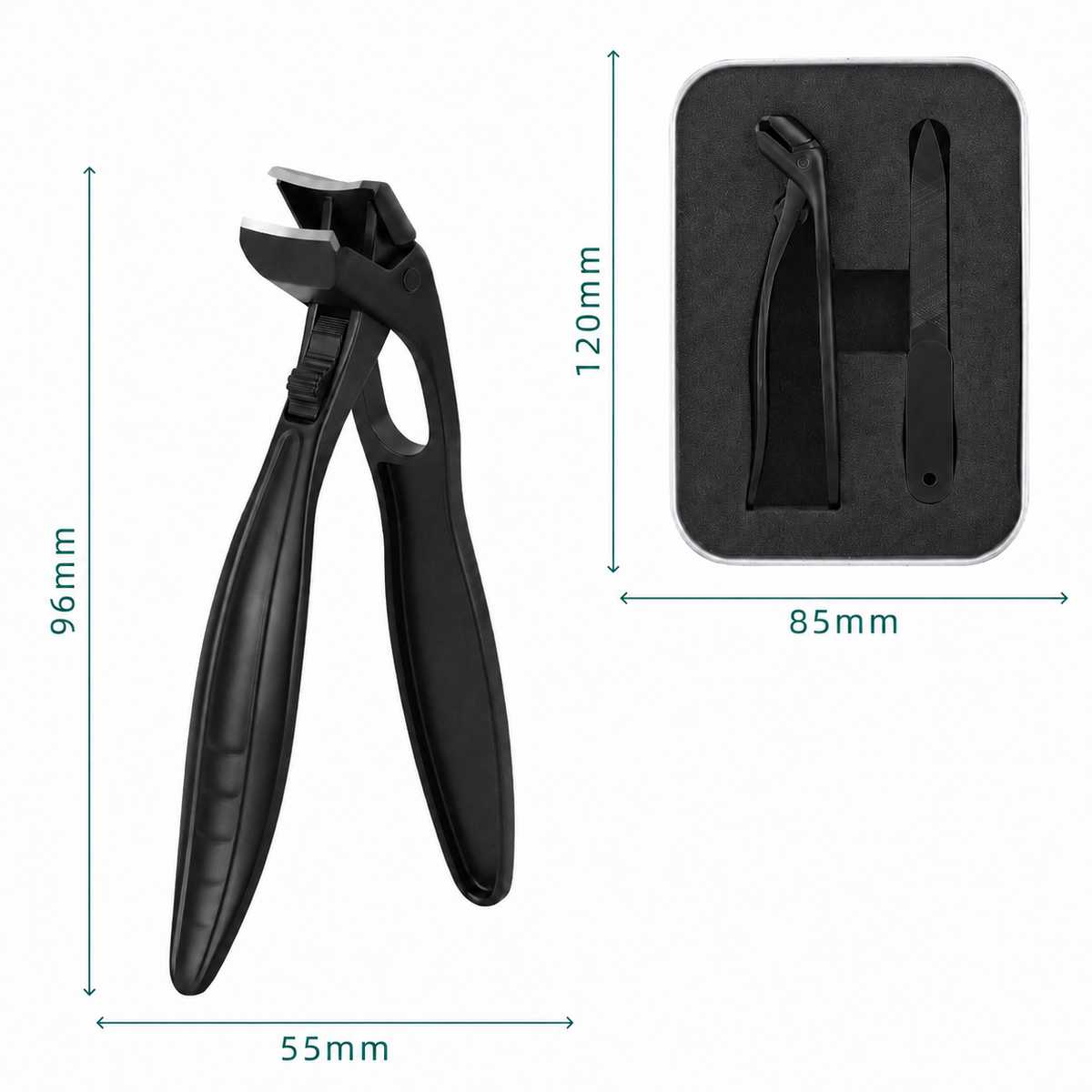 Stainless Steel Nail Clipper with Curved Precision Blades