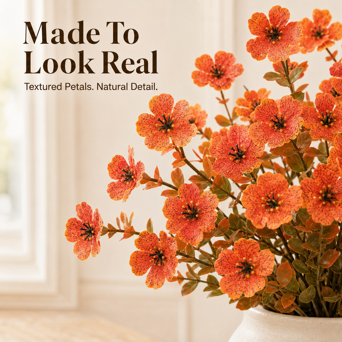 🍂 5-Pack Artificial Fall Flowers