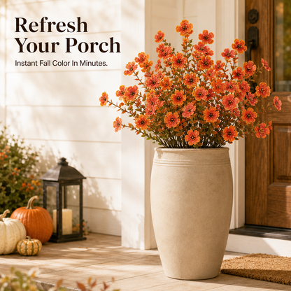 🍂 5-Pack Artificial Fall Flowers