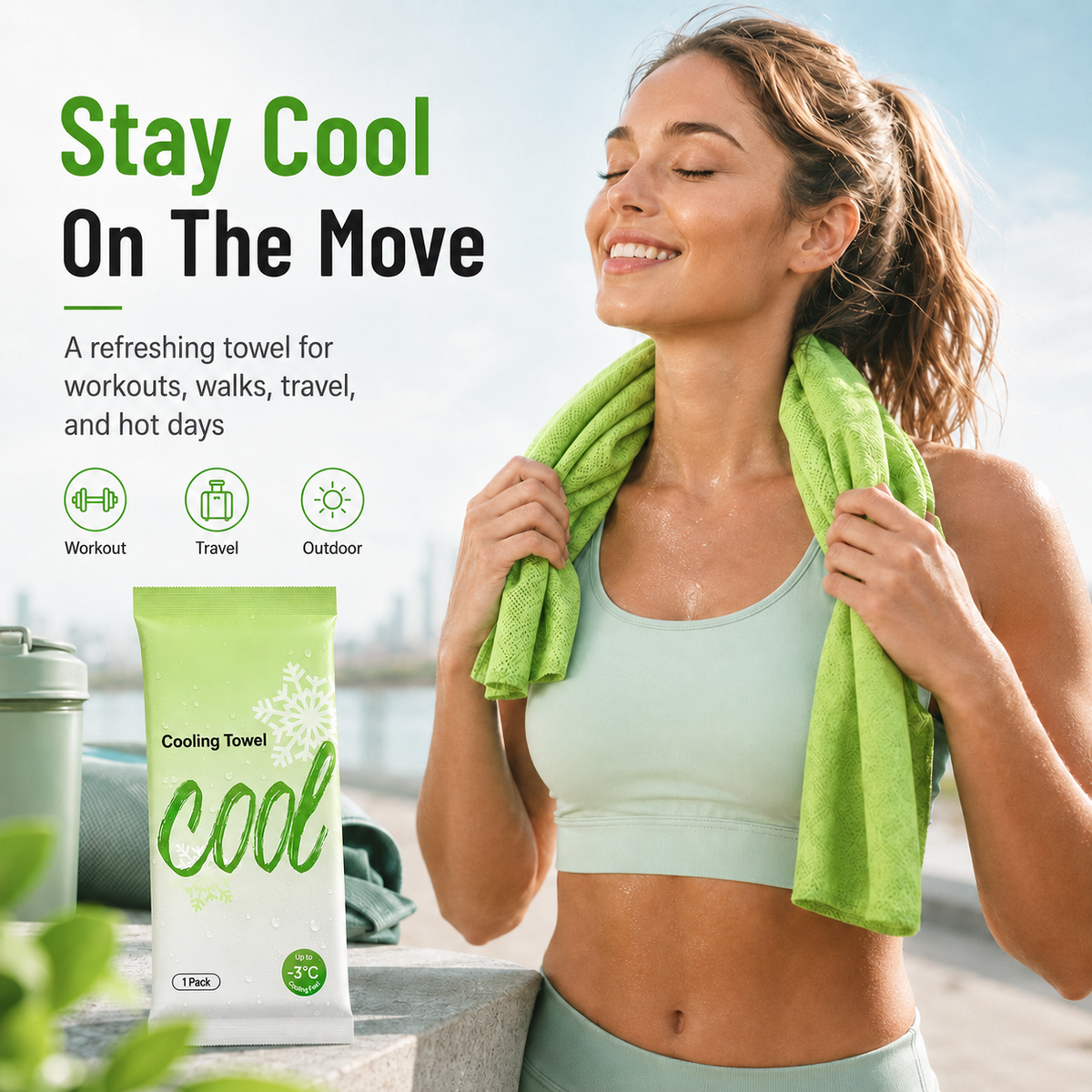 Instant Cooling Body Towel Wipes