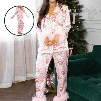 Libiyi-Santa Claus Printed Pajamas