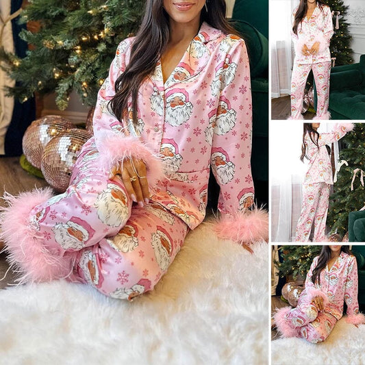 Libiyi-Santa Claus Printed Pajamas