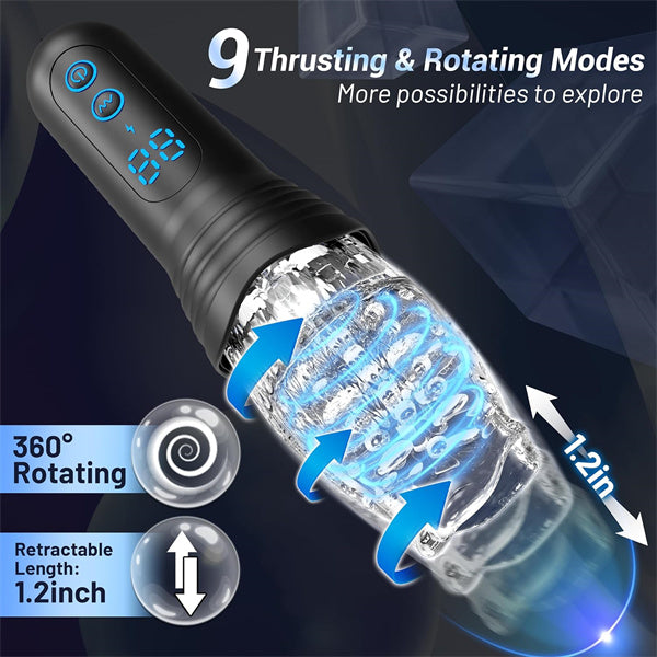 Lurevibe - Gawk Gawk 4000 Masturbator Masturbating Electric Sex Toy for Men with 9 Vibration and Telescopic Modes